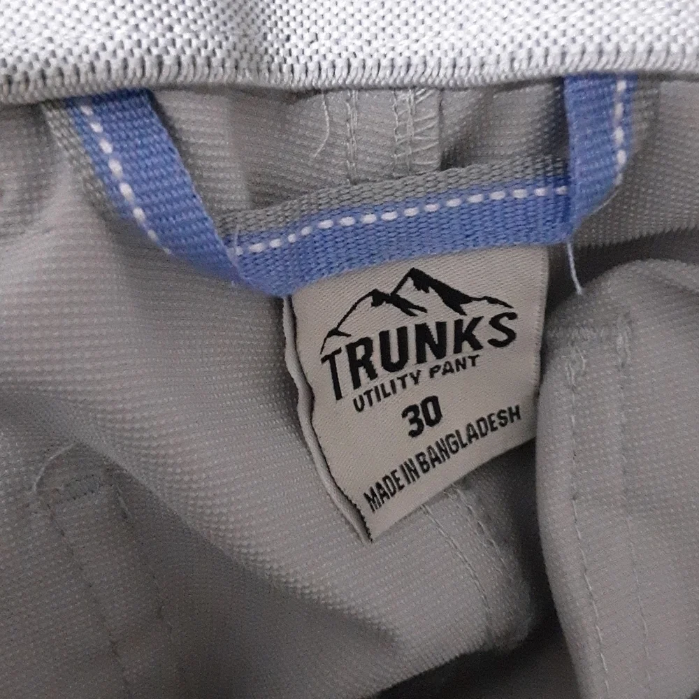Trunks 360 utility mean pants 30 drawstrings waist tie outdoor performance